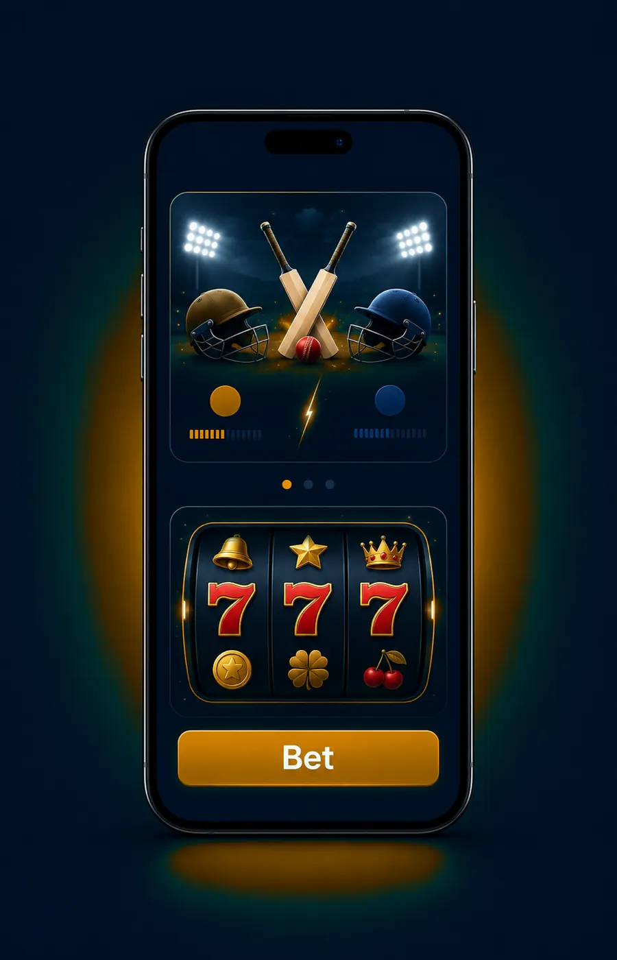1Win Online mobile app home screen in India